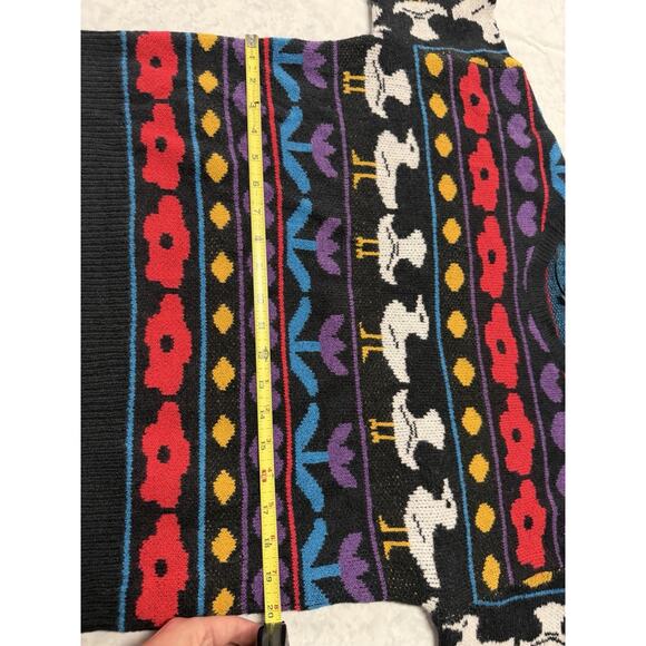 Duck Print Debut Sweater Size S/M Long sleeve Primarily Black - Picture 7 of 8